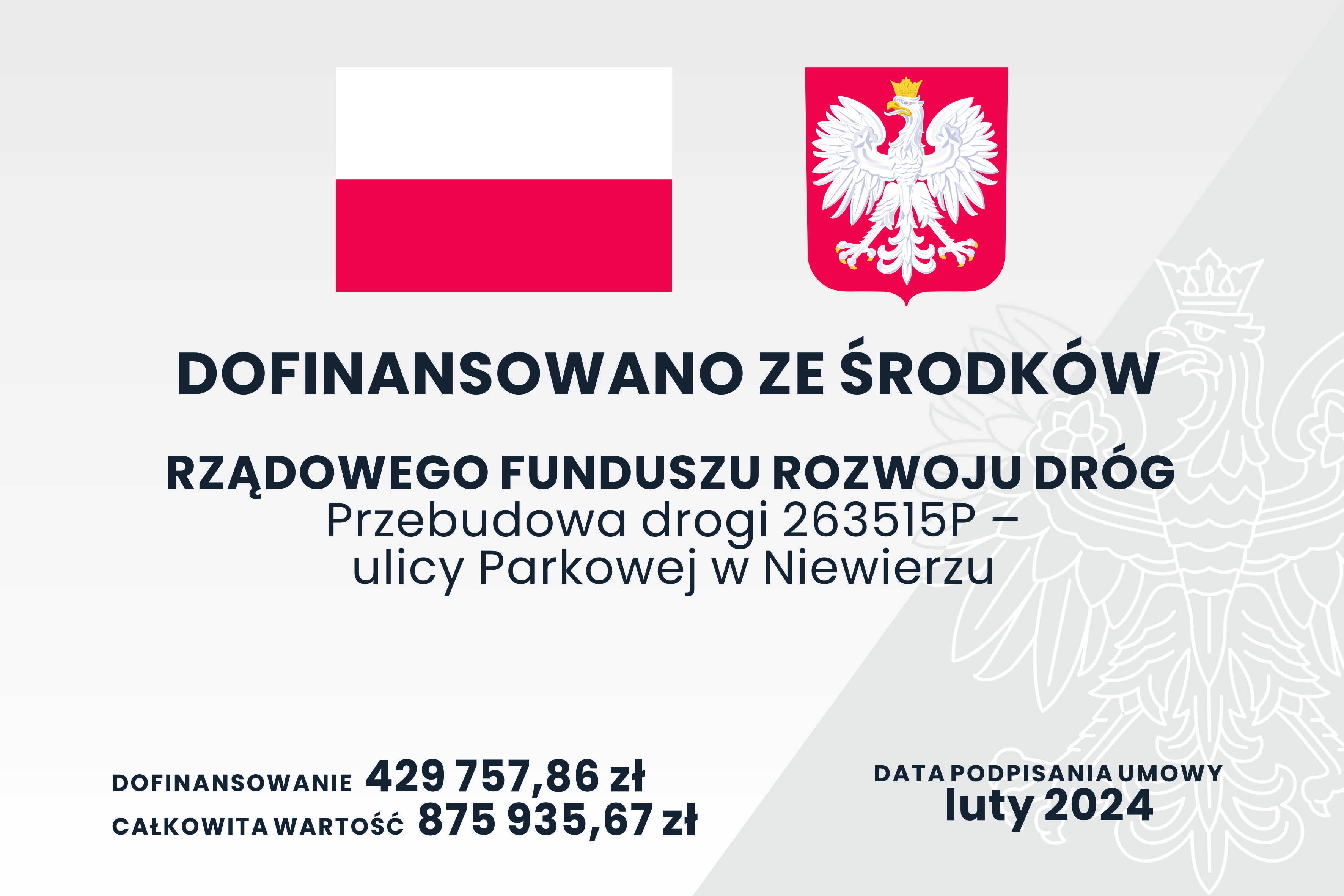 Grafika informacyjna o dofinansowaniu inwestycji